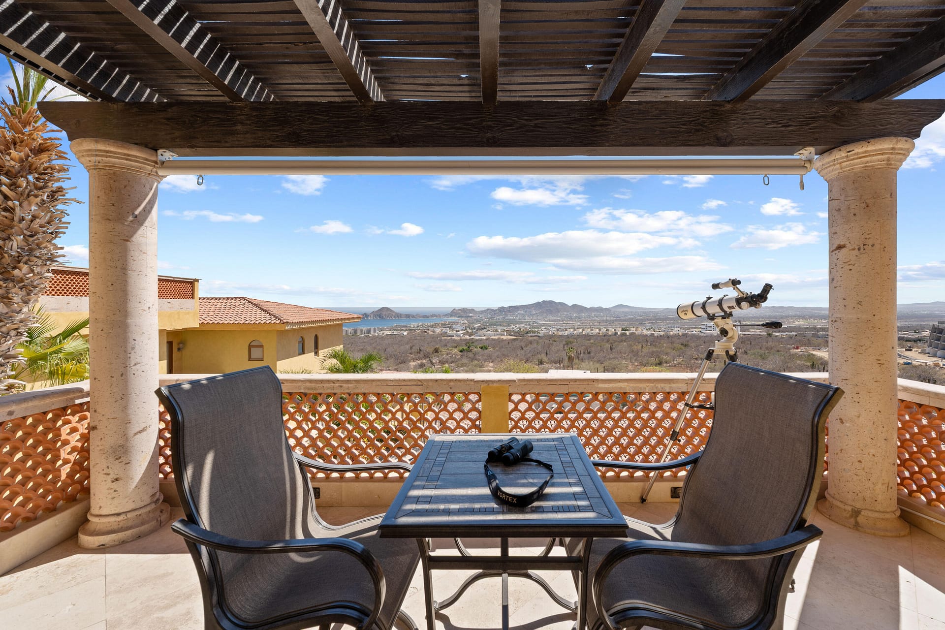 This stunning 3-bedroom two-level villa is located in El Cielito, a boutique enclave within the gated community of Rancho Paraiso Estates, offering the perfect blend of privacy, elegance, and Cabo's relaxed lifestyle. With ocean and city views from the terrace, this beautifully maintained Condo features high-end finishes, Egyptian marble floors and granite countertops. Designed for entertaining and easy access to the community's infinity pool, hot tub, and fire pit. The villa also includes a two-car enclosed garage, offering both security and convenience. Just 10 minutes from downtown Cabo, this  Condo is ideal as a full-time residence or vacation retreat delivering comfort, style, and exceptional value in one of Cabo's most desirable locations.