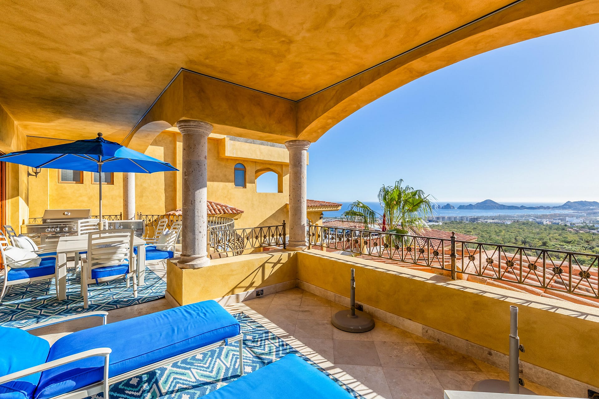 THE FIRST 2 YEARS OF HOA FEES CREDITED TO THE BUYER.Seller Financing Available via a Warranty Trust, 50% down,  8% interest, amortized payments with a 3 year balloon.Set high above the city, this fully furnished residence offers a rare sense of openness, privacy, and scale, with unobstructed ocean and city views from nearly every angle. Spanning two levels, the home is designed for easy living and entertaining, with 3 bedrooms and 3.5 bathrooms thoughtfully laid out to maximize comfort and separation.The main level features an open concept living space that extends outward to a large terrace, creating a seamless connection between indoor and outdoor living. Whether hosting friends or enjoying a quiet evening, the views become the backdrop to everyday life. The kitchen is well equipped with granite surfaces, stainless steel appliances, and generous cabinetry, while motorized window treatments add a polished, modern touch throughout.All bedrooms are positioned to feel like private suites, each with its own balcony and elevated outlook. A private two car garage adds convenience and security, and the home's placement within the community provides noticeable spacing from neighboring residences.Residents have access to a beautifully maintained infinity pool, hot tub, BBQ area, and communal lounge spaces, offering a resort style experience without sacrificing privacy. Downtown is just a 5 minute drive away, making it easy to enjoy dining, shopping, and nightlife while returning home to a peaceful setting.HOA: $864 USD per month. This includes water and 2 exterior building insurance policies (valued at $250).Annual Property Tax: $39,497 MXN PESOS. (Recieve a 20% early payment discount before January).